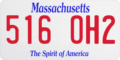 MA license plate 516OH2