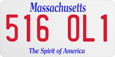 MA license plate 516OL1
