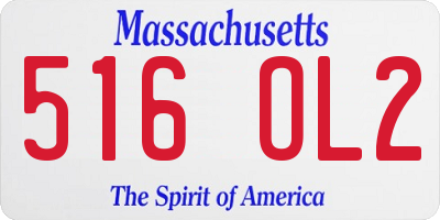 MA license plate 516OL2