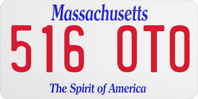 MA license plate 516OT0