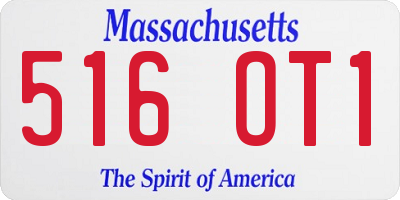 MA license plate 516OT1