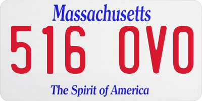 MA license plate 516OV0