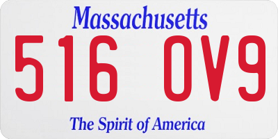 MA license plate 516OV9