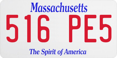 MA license plate 516PE5