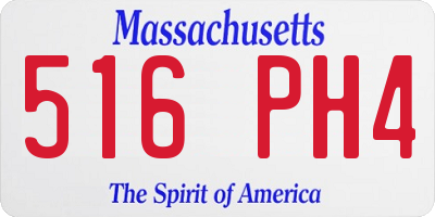 MA license plate 516PH4