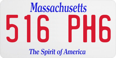 MA license plate 516PH6