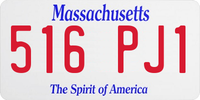 MA license plate 516PJ1