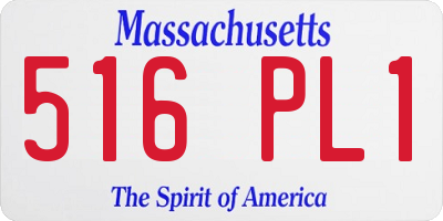 MA license plate 516PL1