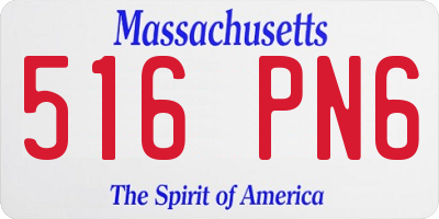 MA license plate 516PN6