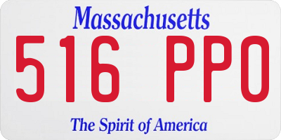 MA license plate 516PP0