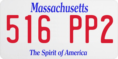 MA license plate 516PP2