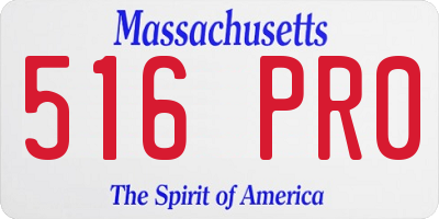 MA license plate 516PR0