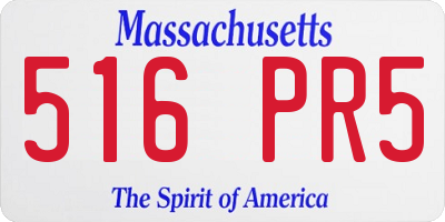 MA license plate 516PR5