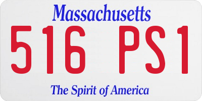 MA license plate 516PS1