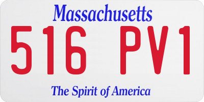 MA license plate 516PV1