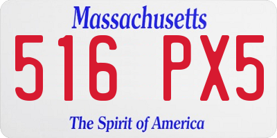 MA license plate 516PX5