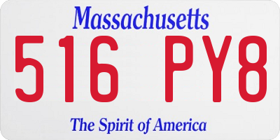 MA license plate 516PY8