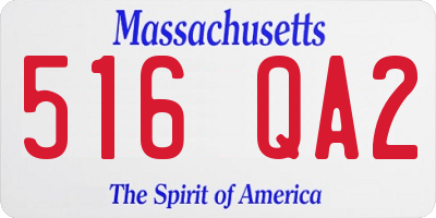 MA license plate 516QA2