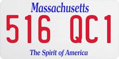 MA license plate 516QC1