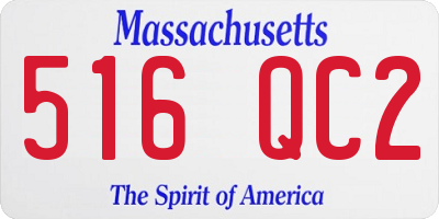 MA license plate 516QC2