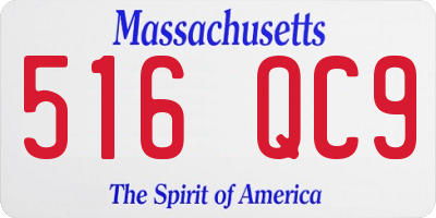 MA license plate 516QC9