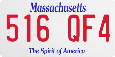MA license plate 516QF4