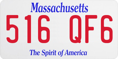 MA license plate 516QF6