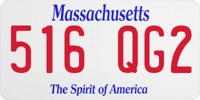 MA license plate 516QG2
