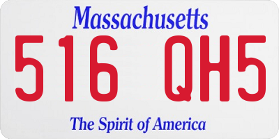 MA license plate 516QH5