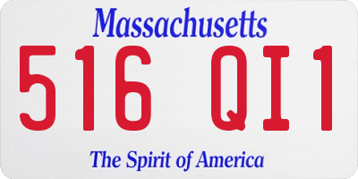 MA license plate 516QI1