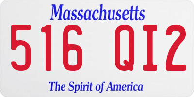 MA license plate 516QI2