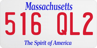 MA license plate 516QL2