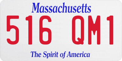 MA license plate 516QM1