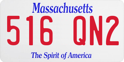 MA license plate 516QN2