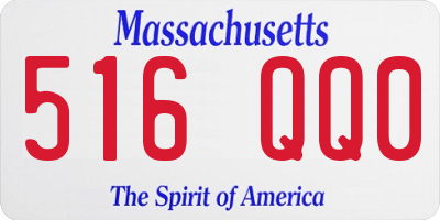 MA license plate 516QQ0