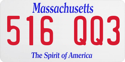 MA license plate 516QQ3