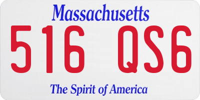 MA license plate 516QS6
