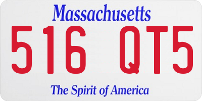 MA license plate 516QT5