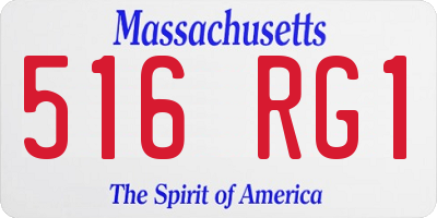 MA license plate 516RG1