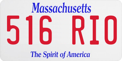 MA license plate 516RI0