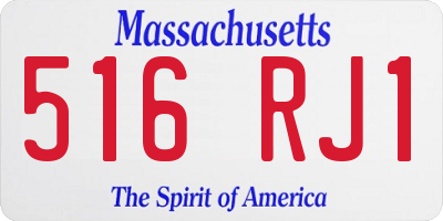 MA license plate 516RJ1
