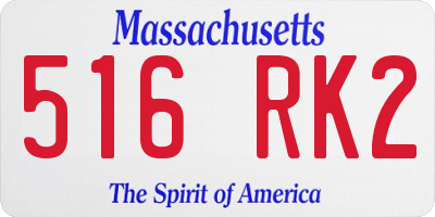 MA license plate 516RK2