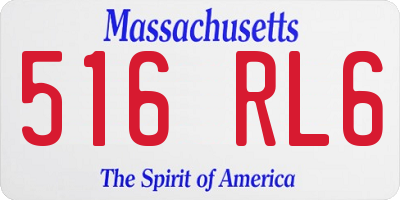 MA license plate 516RL6