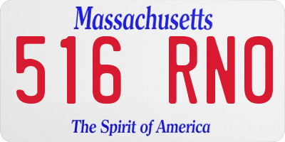MA license plate 516RN0