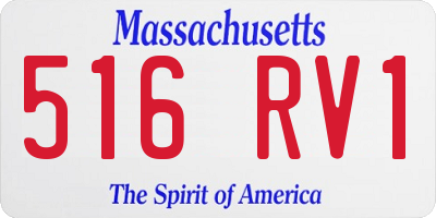 MA license plate 516RV1