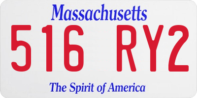MA license plate 516RY2