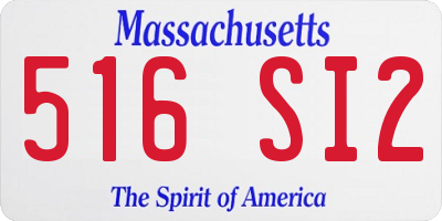 MA license plate 516SI2