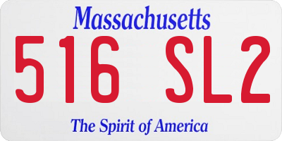 MA license plate 516SL2