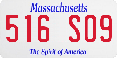 MA license plate 516SO9