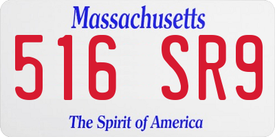 MA license plate 516SR9